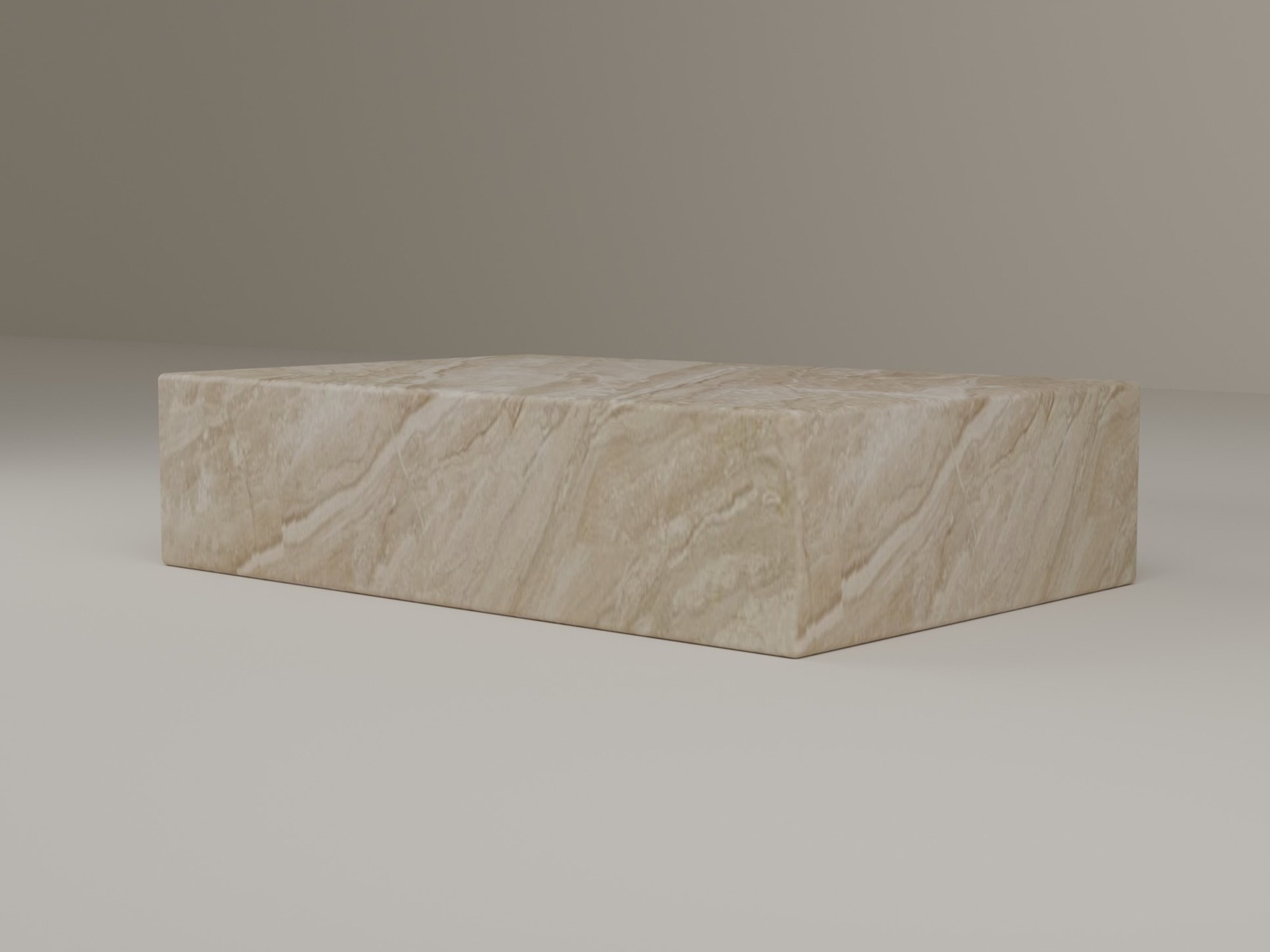 Plinth Coffee Table in Diano Reale Marble