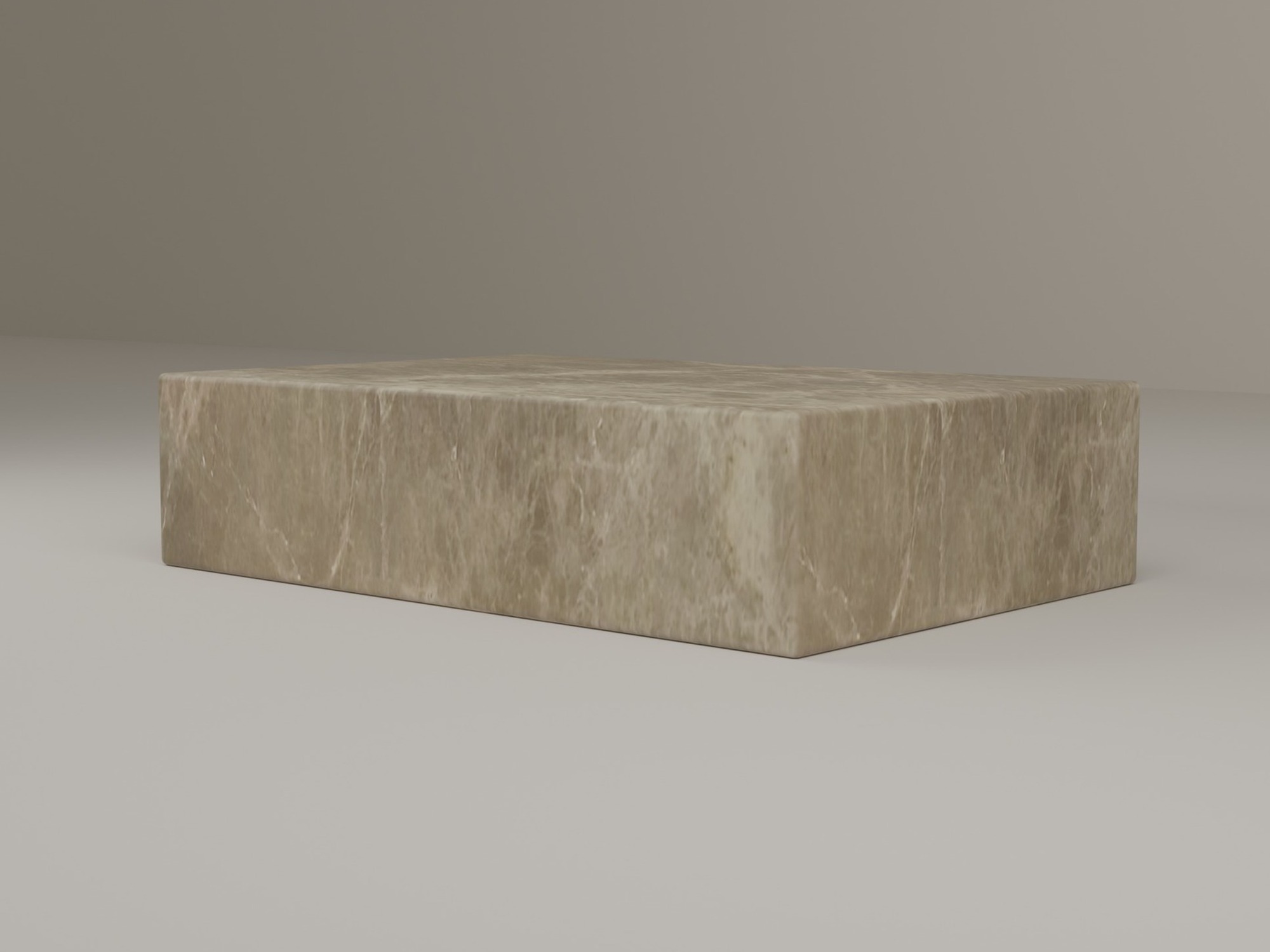Plinth Coffee Table in Light Emperador