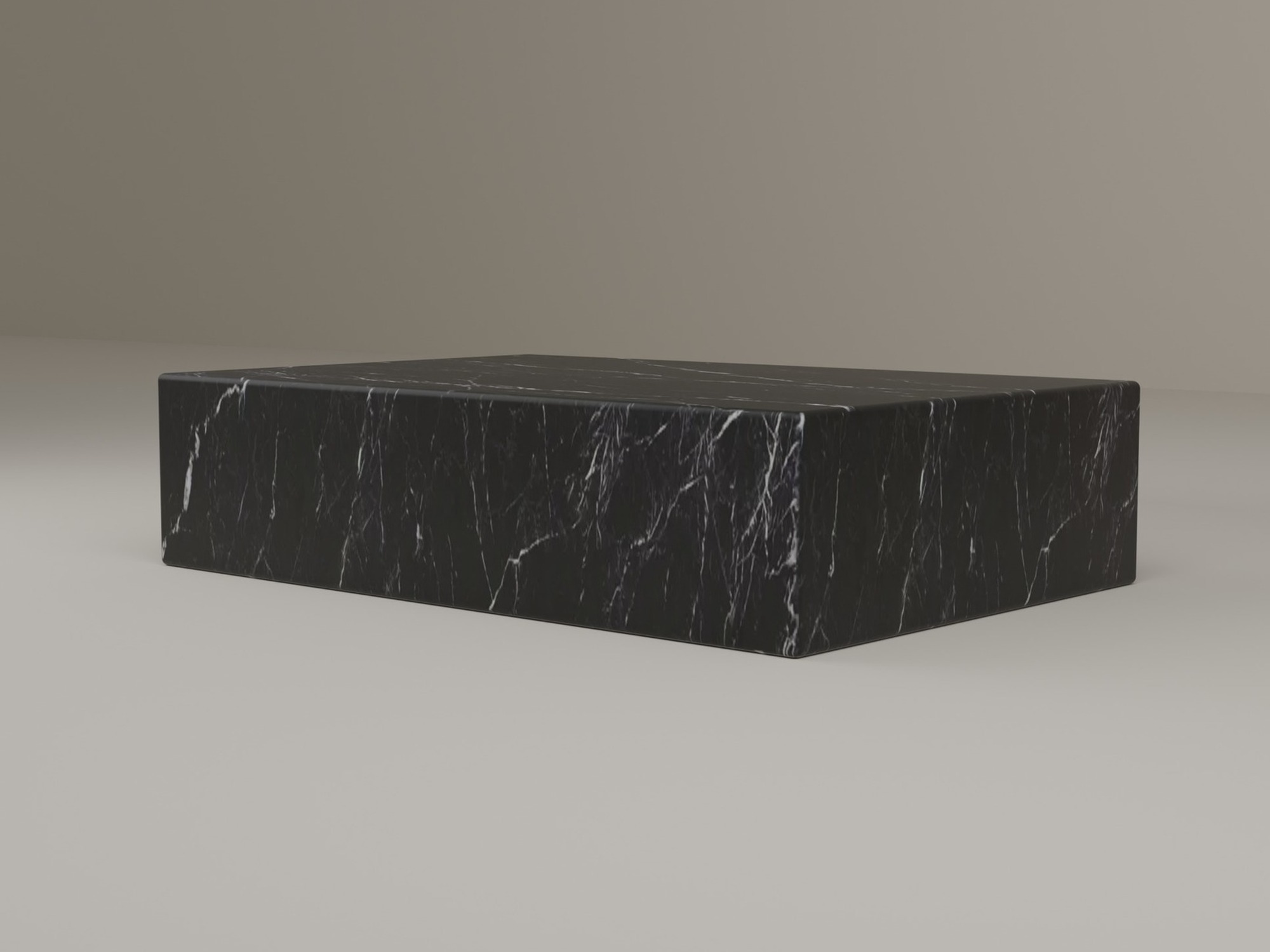 Plinth Coffee Table in Nero Marquina