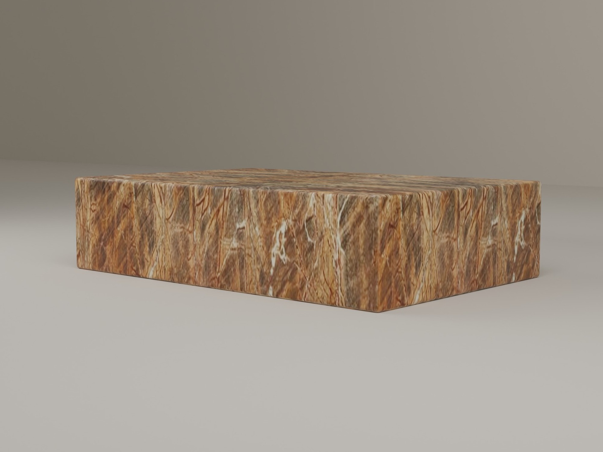 Plinth Coffee Table in Rainforest Brown