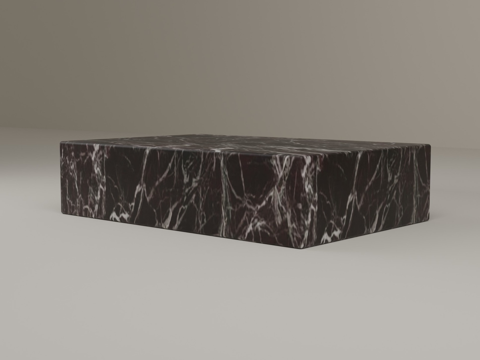 Plinth Coffee Table in Rosso Levanto