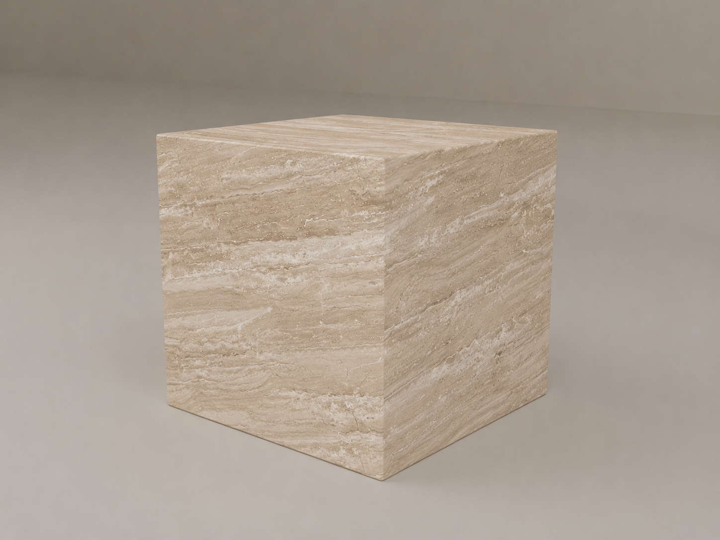 Plinth Side Table in Diano Reale Marble