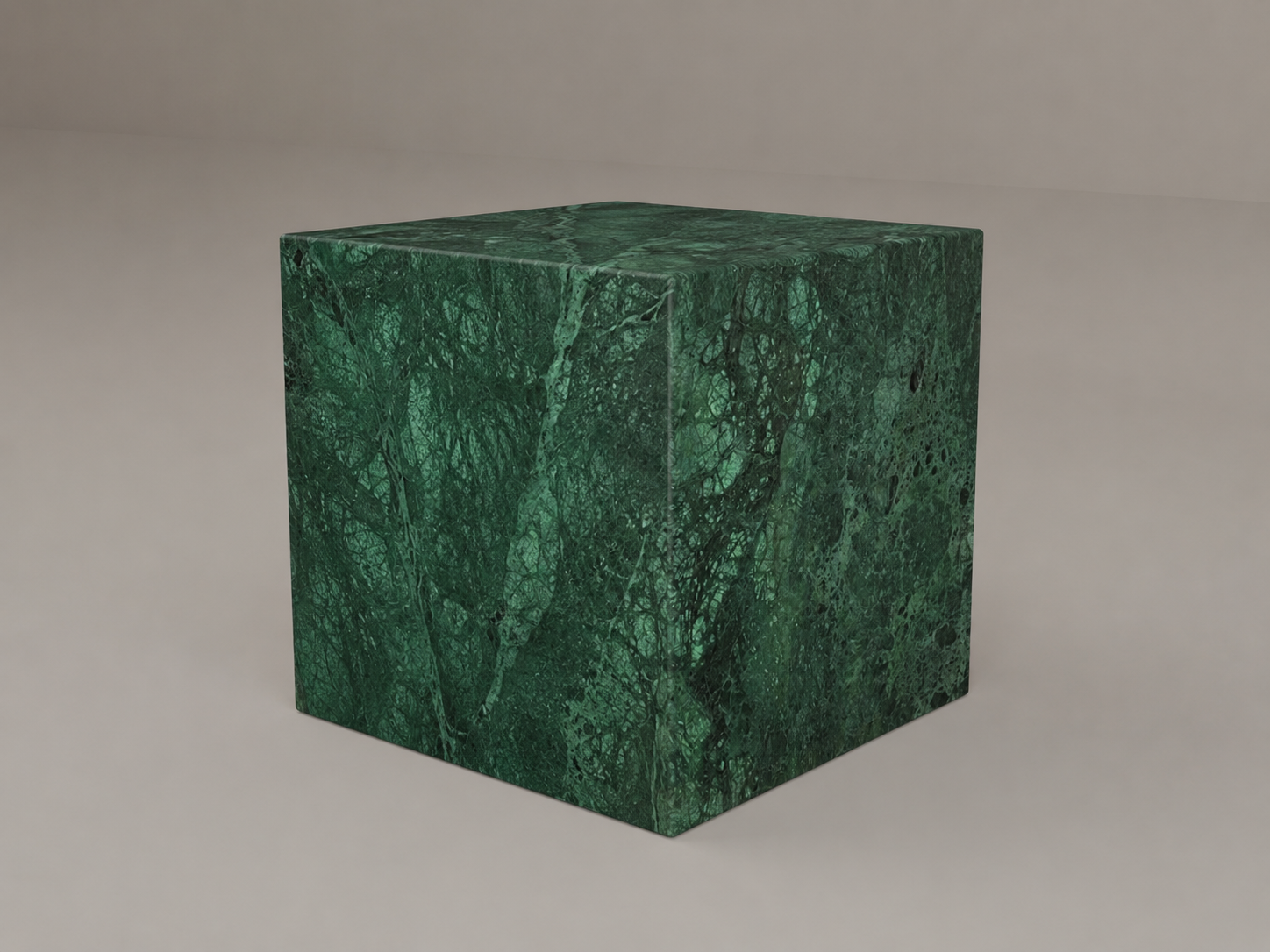 Plinth Side Table in Indian Green