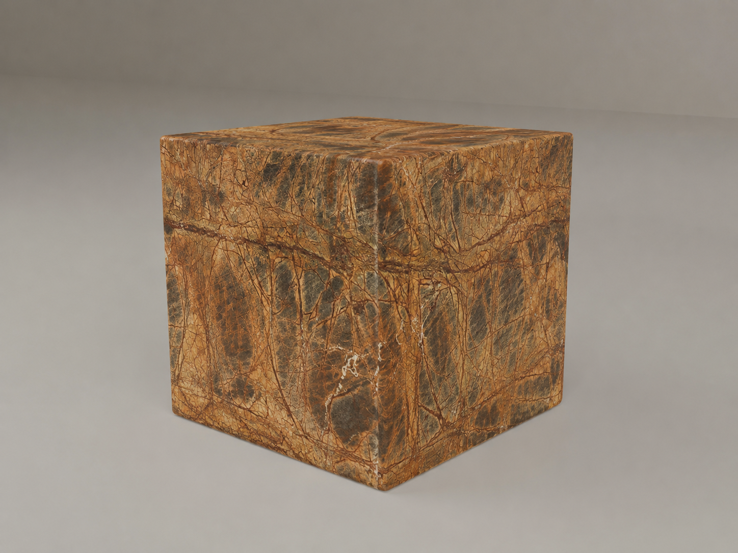 Plinth Side Table in Rainforest Brown
