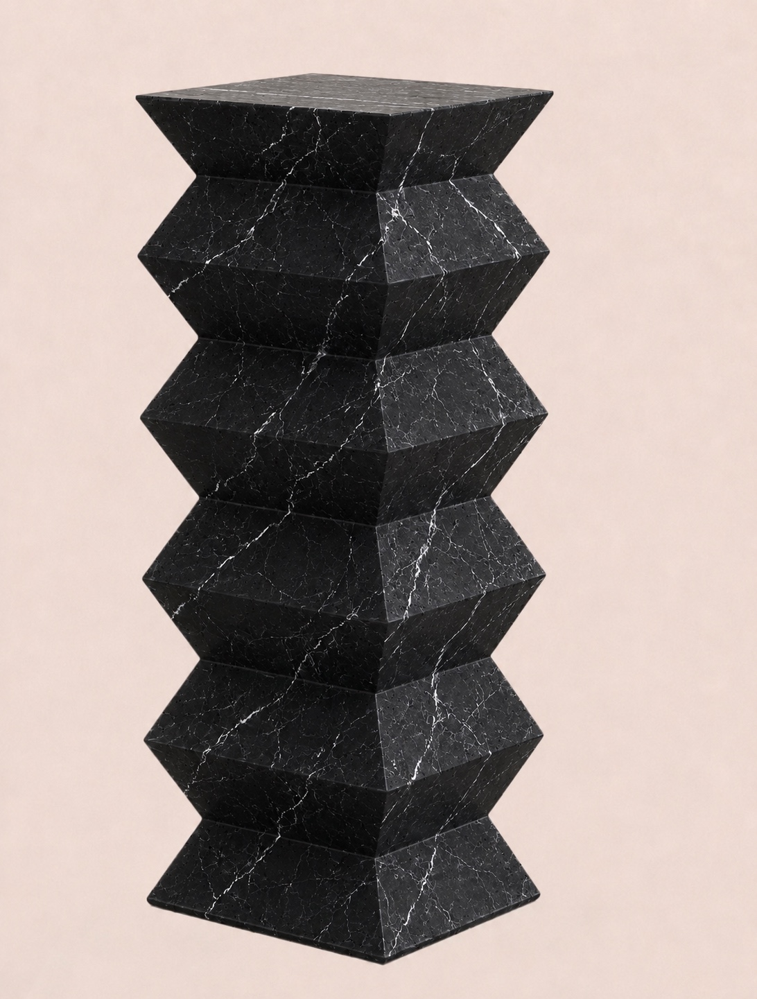 Stack Pedestal in Nero Marquina