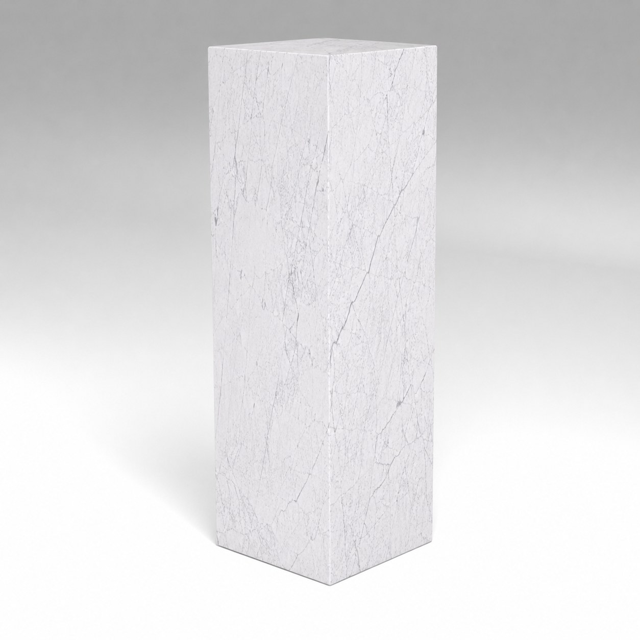 Display Plinth in Bianco Carrara