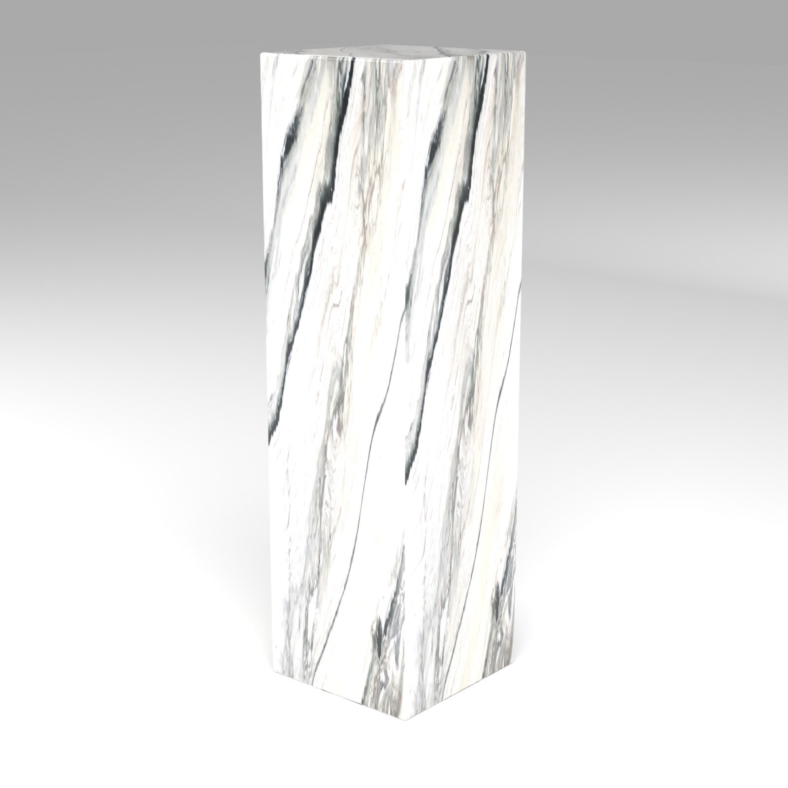 Display Plinth in Panda White
