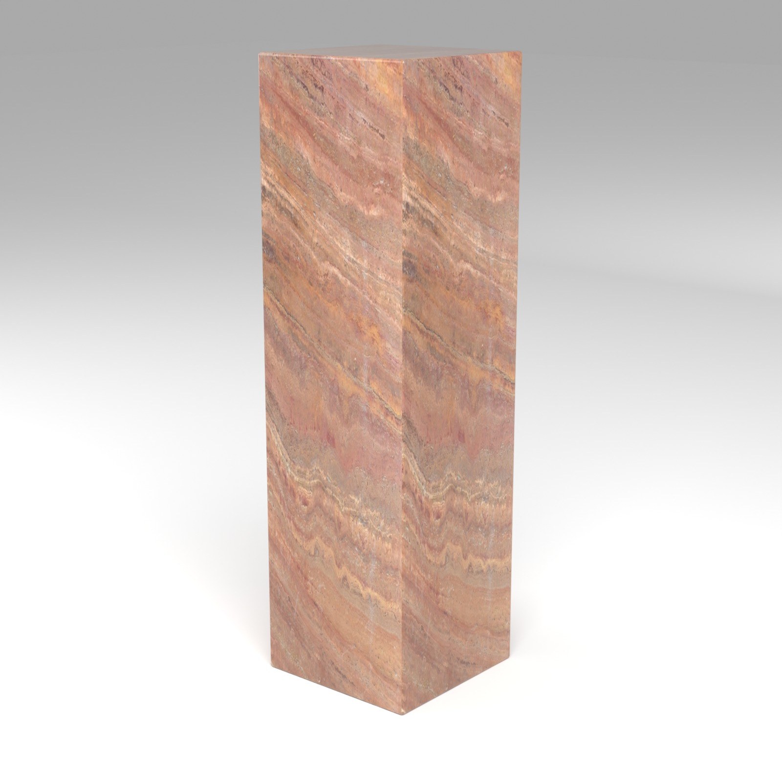 Display Plinth in Red Travertine