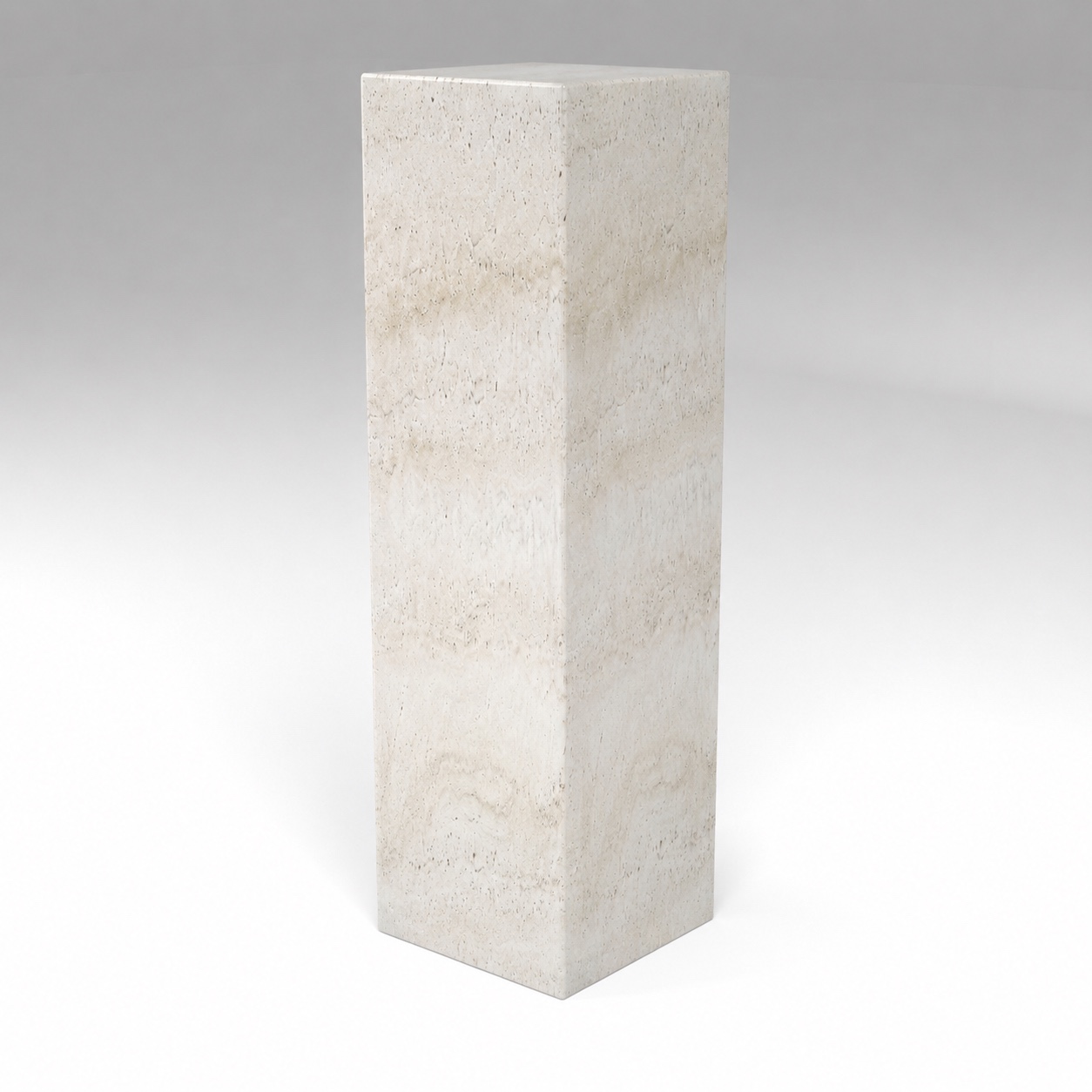Display Plinth in Super White Travertine