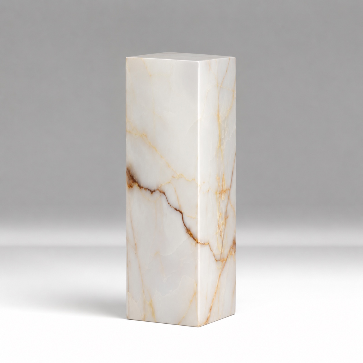 Display Plinth in White Onyx