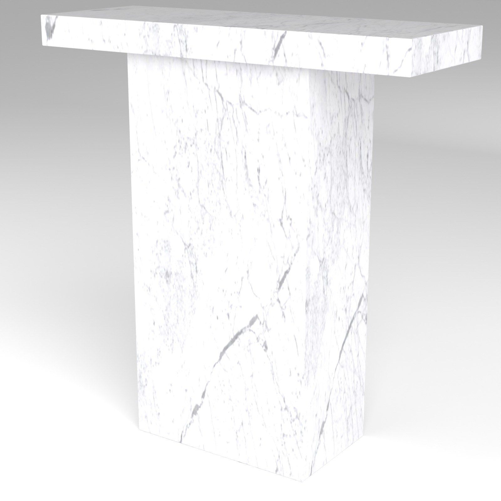 Terra Console Table in Bianco Carrara
