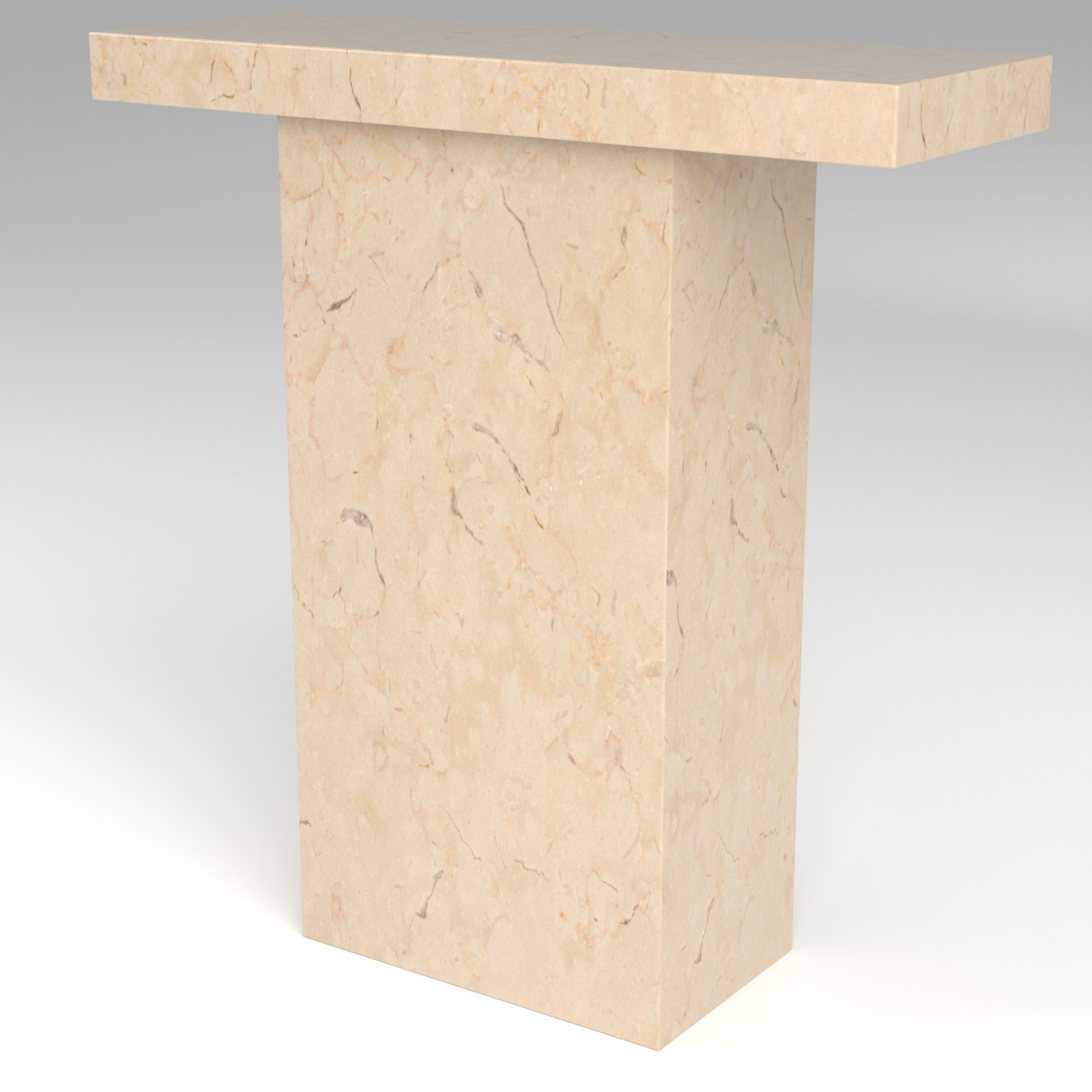Terra Console Table in Crema Marfil