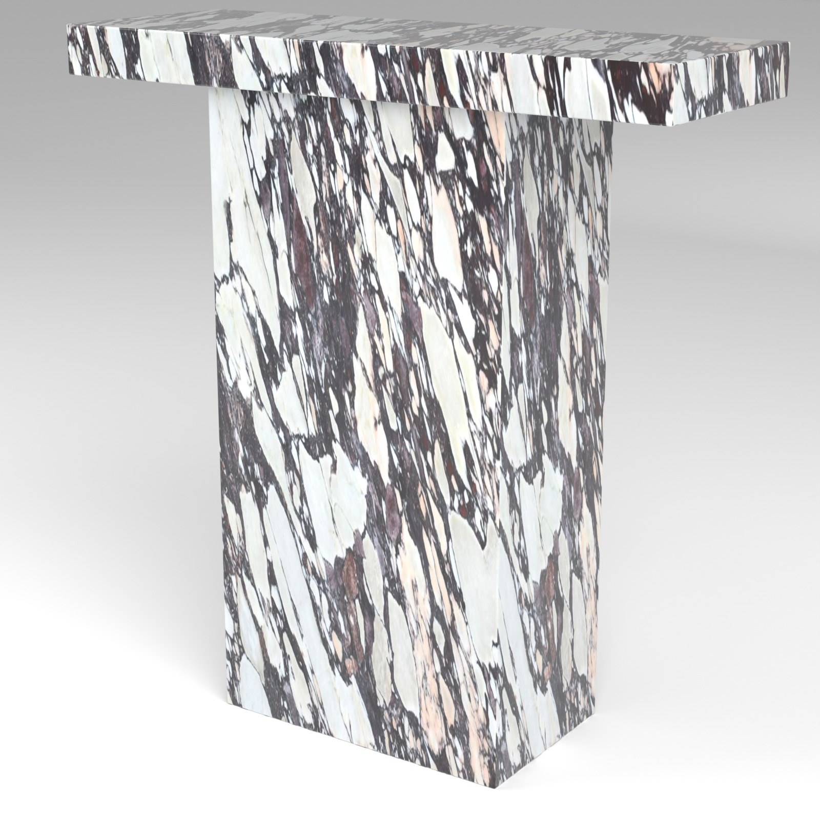 Terra Console Table in Italian Calacatta Viola