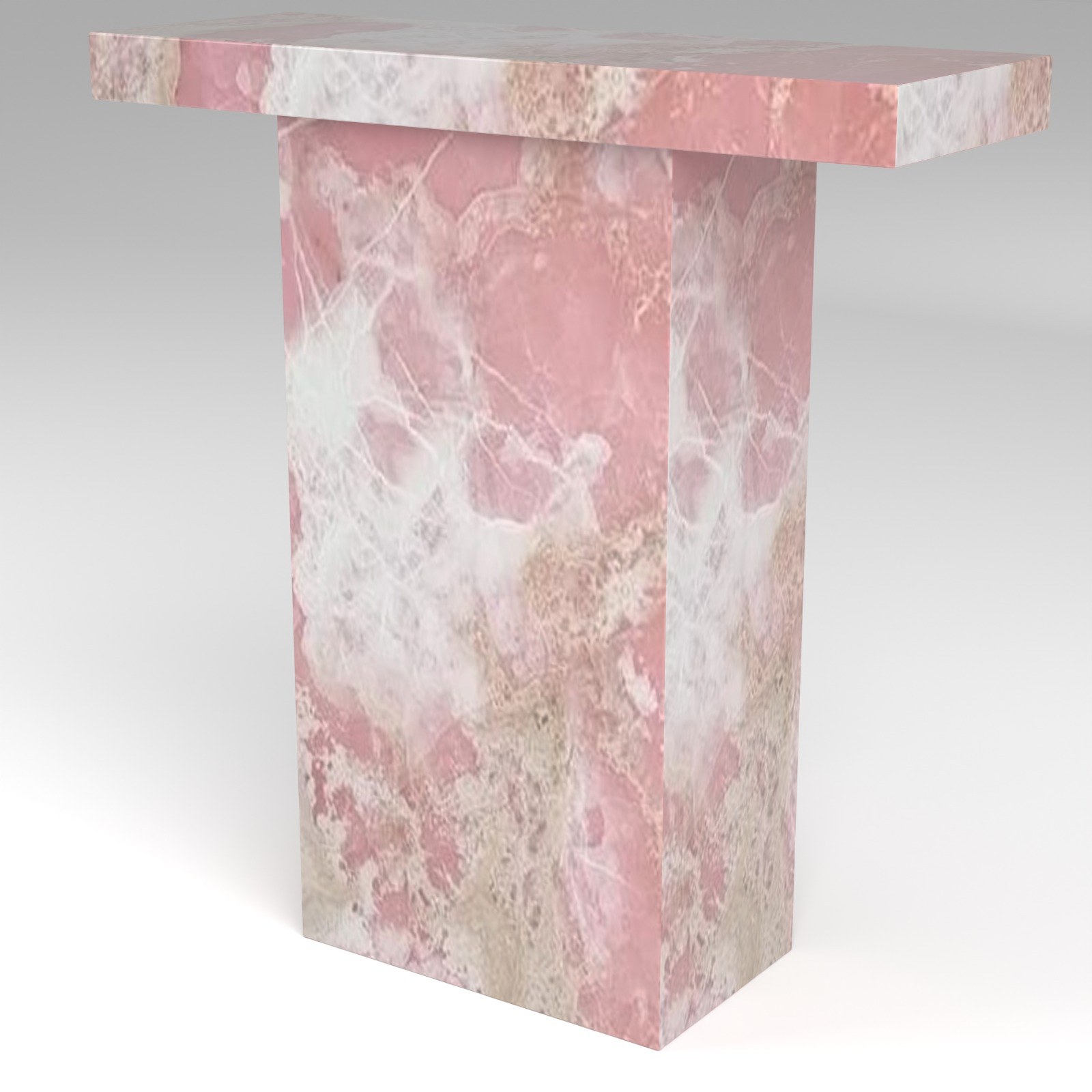 Terra Console Table in Pink Onyx