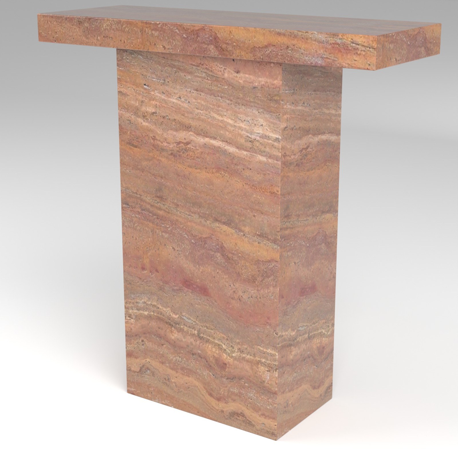 Terra Console Table in Red Travertine