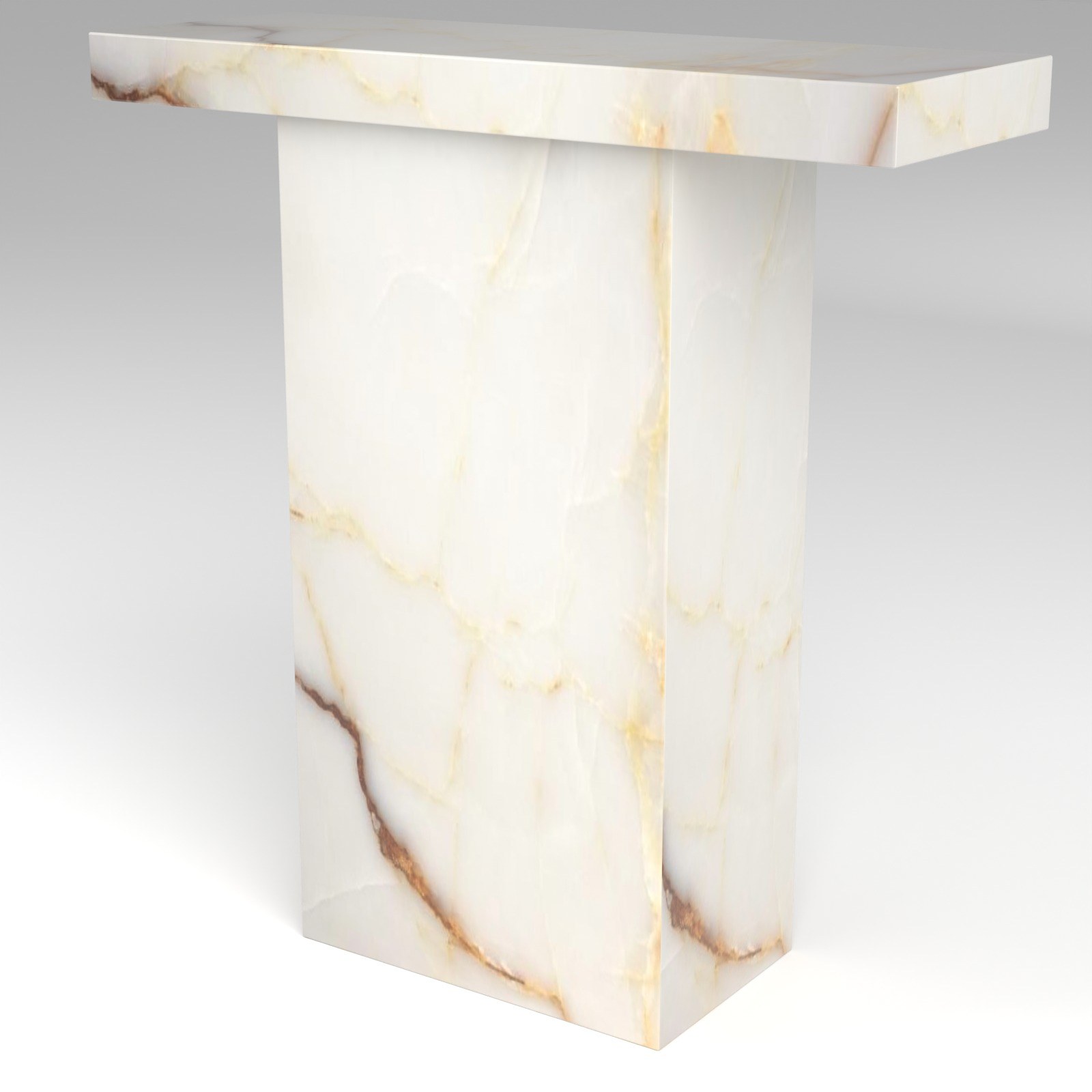 Terra Console Table in White Onyx