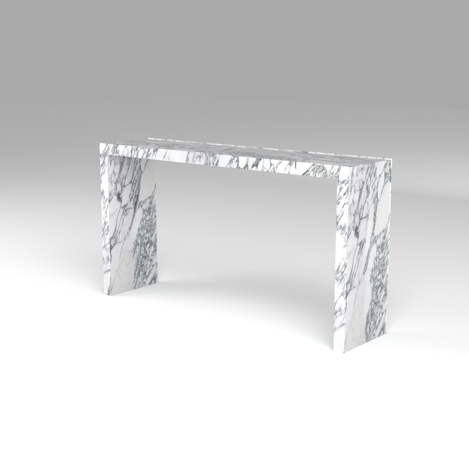Waterfall Console Table in Arabescato Corchia