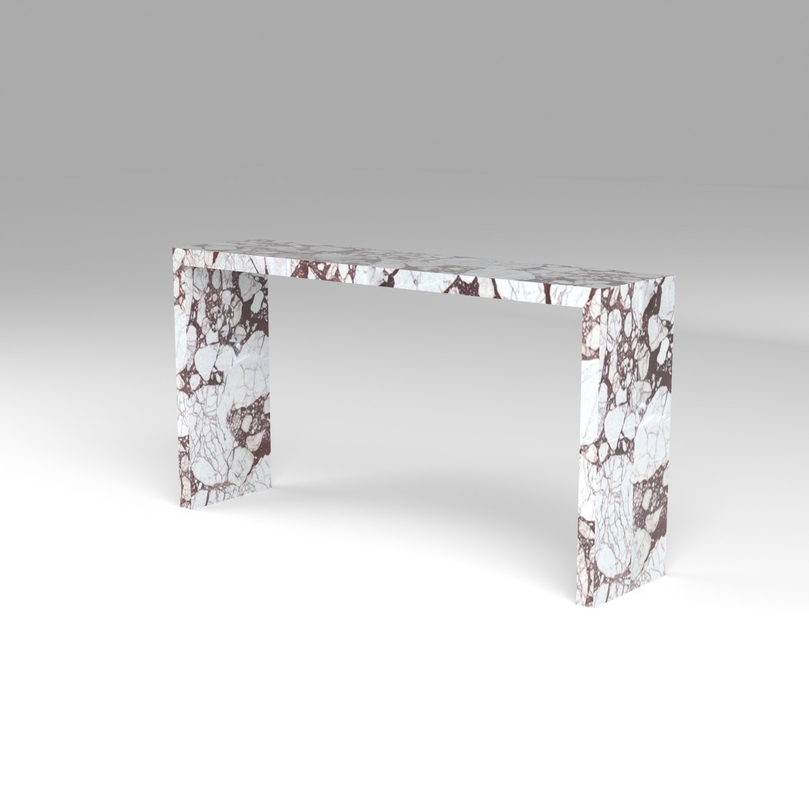 Waterfall Console Table in Bulgari Red