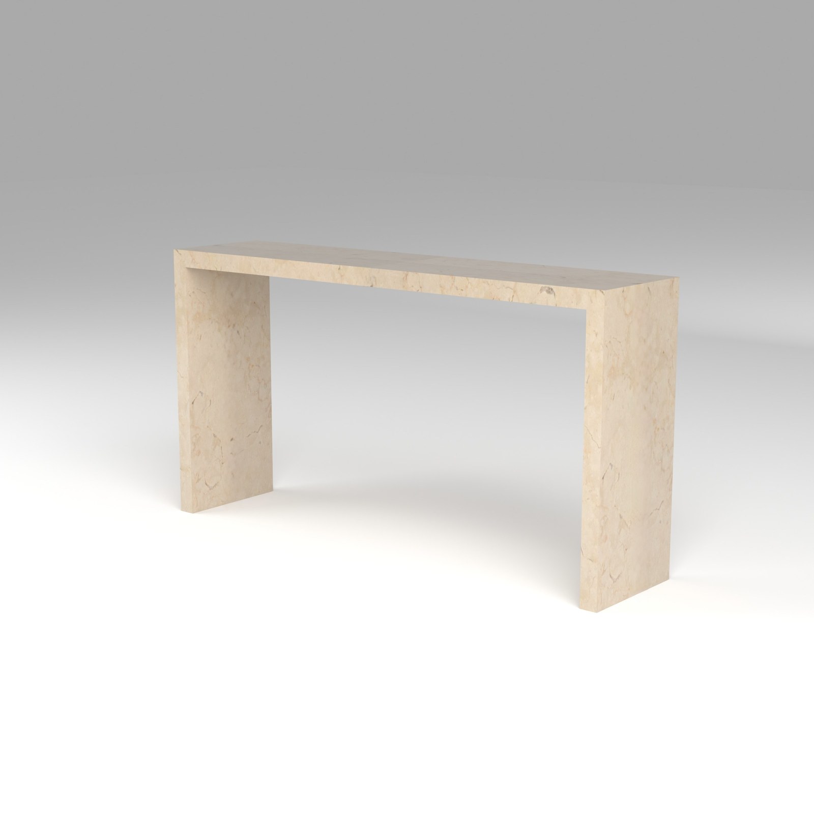 Waterfall Console Table in Crema Marfil
