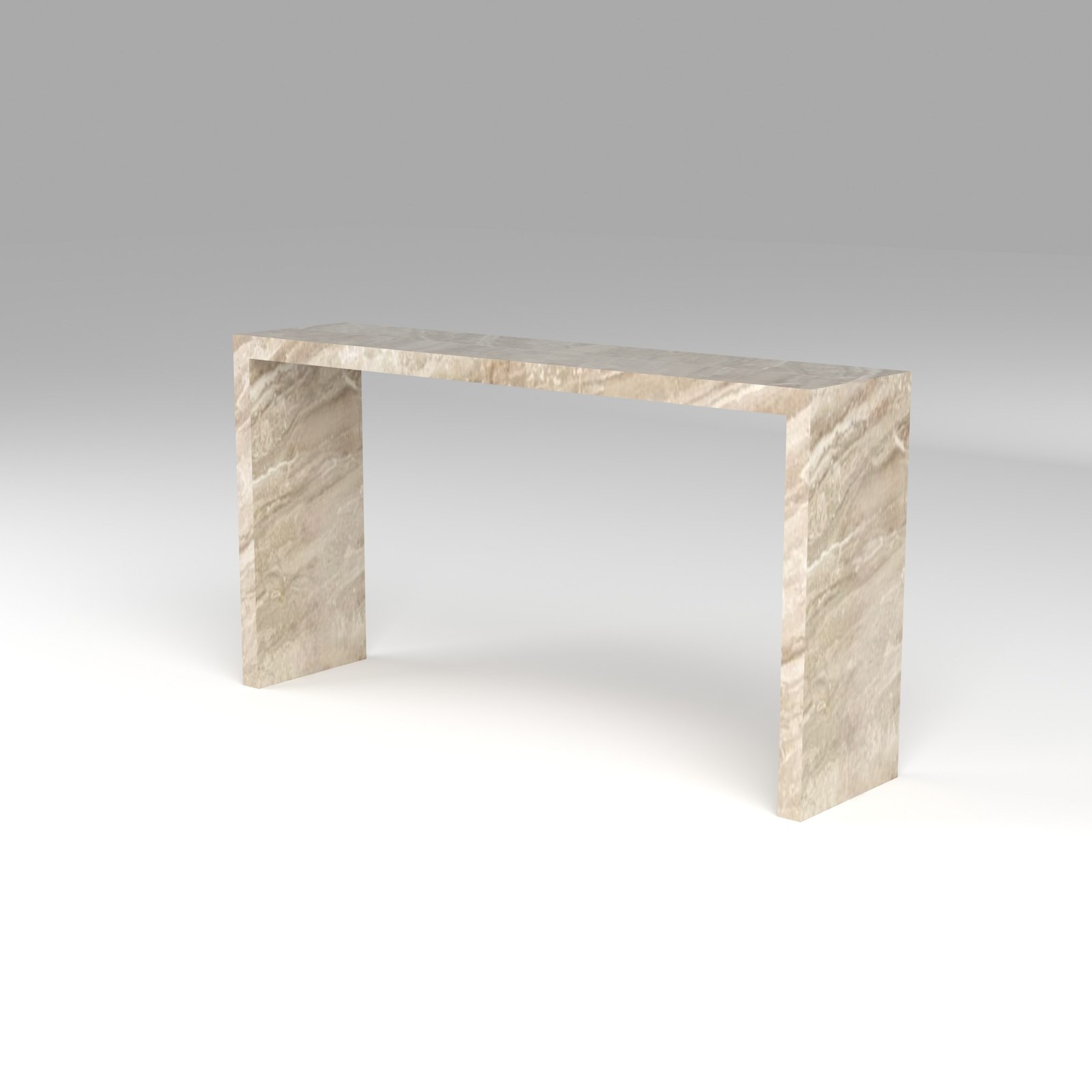 Waterfall Console Table in Diano Reale Marble