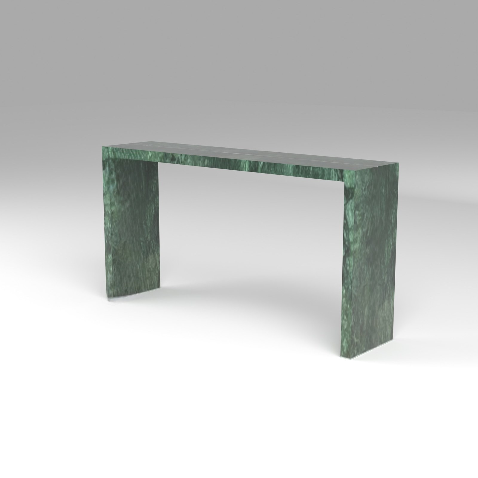 Waterfall Console Table in Indian Green