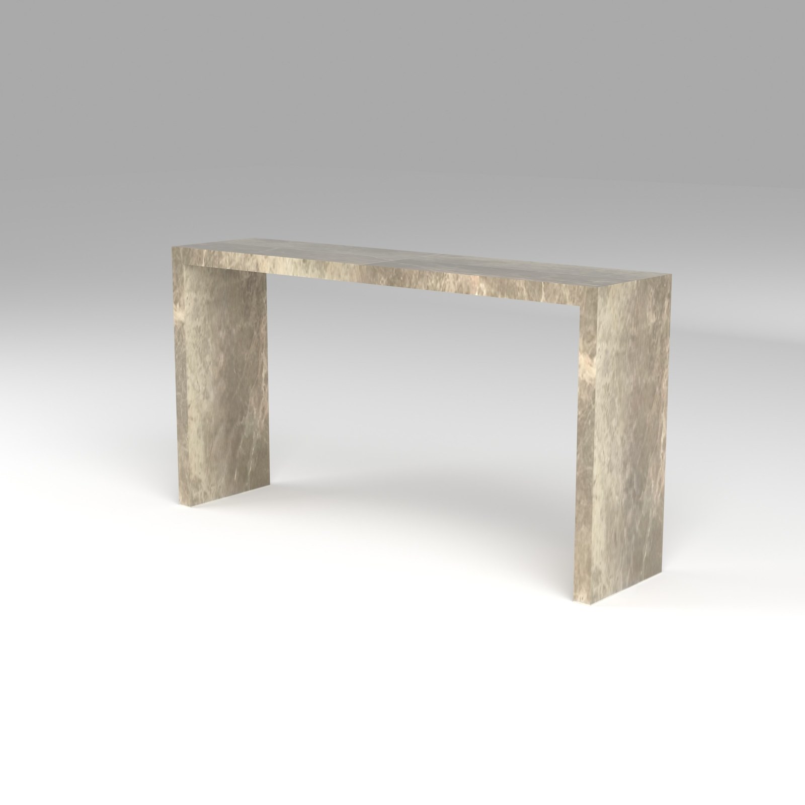 Waterfall Console Table in Light Emperador