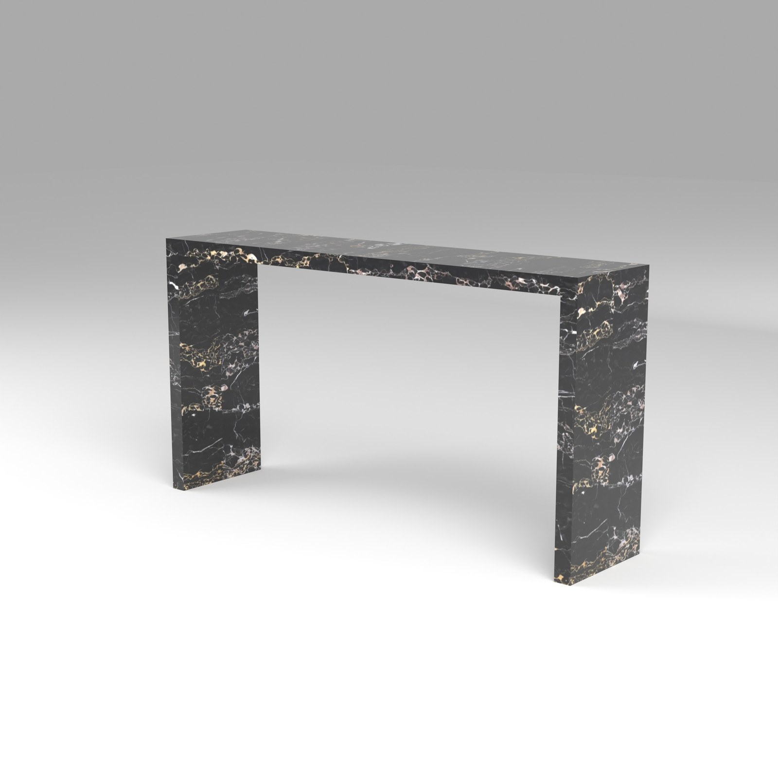 Waterfall Console Table in Nero Portoro