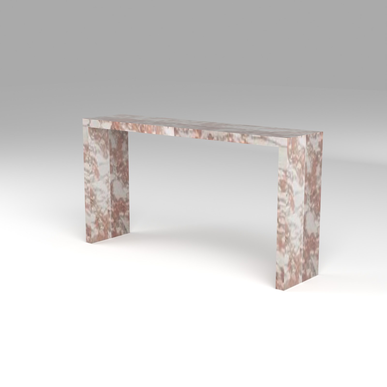Waterfall Console Table in Norwegian Rose