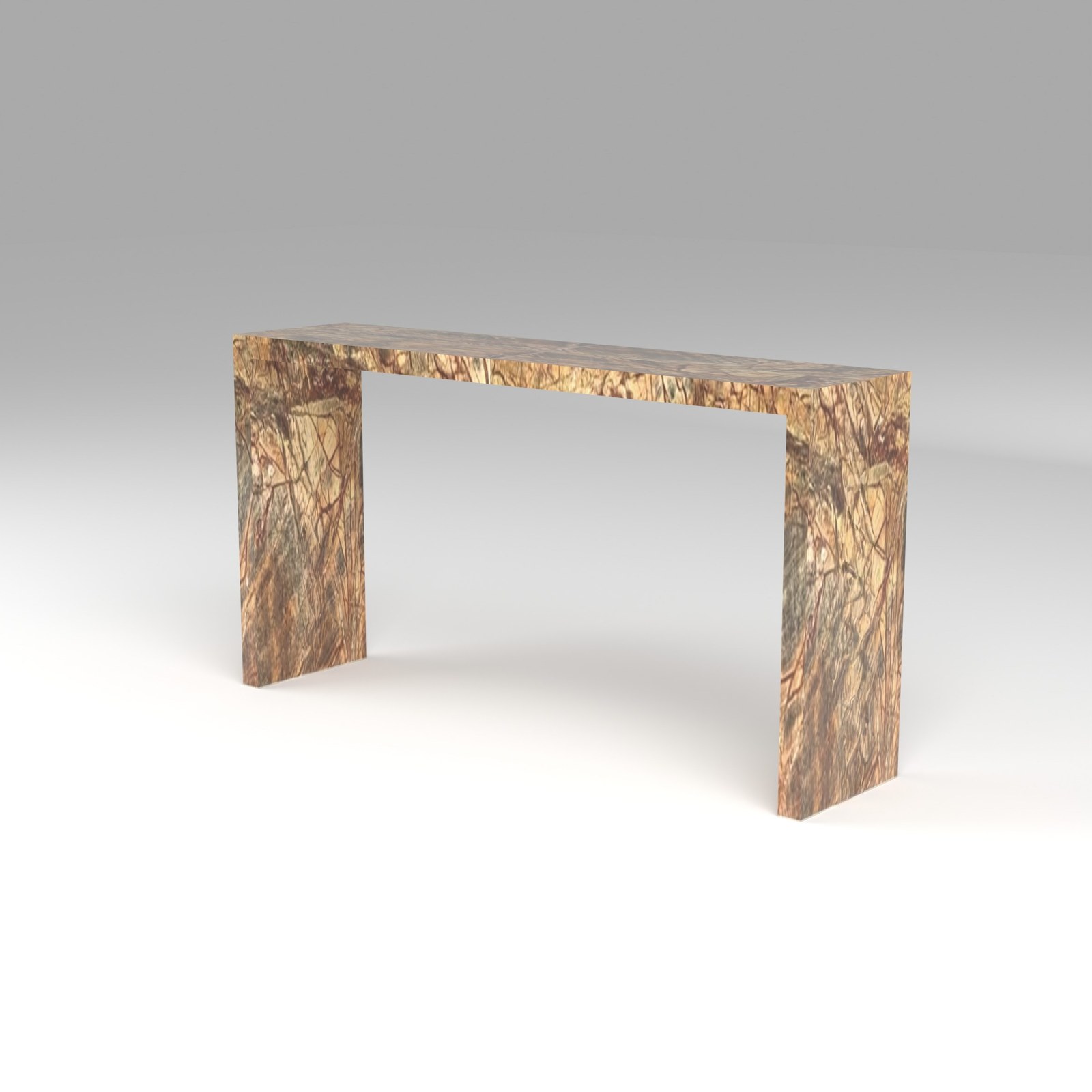 Waterfall Console Table in Rainforest Brown