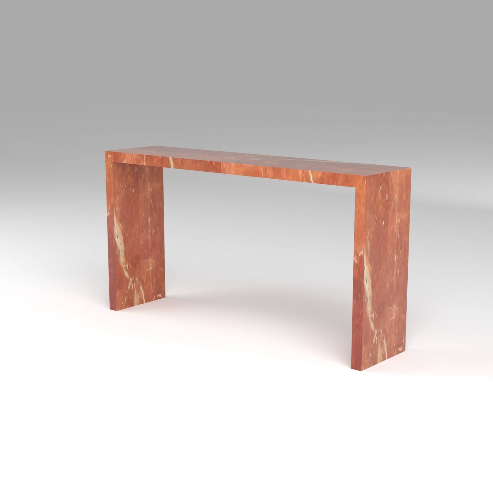 Waterfall Console Table in Rosso Alicante