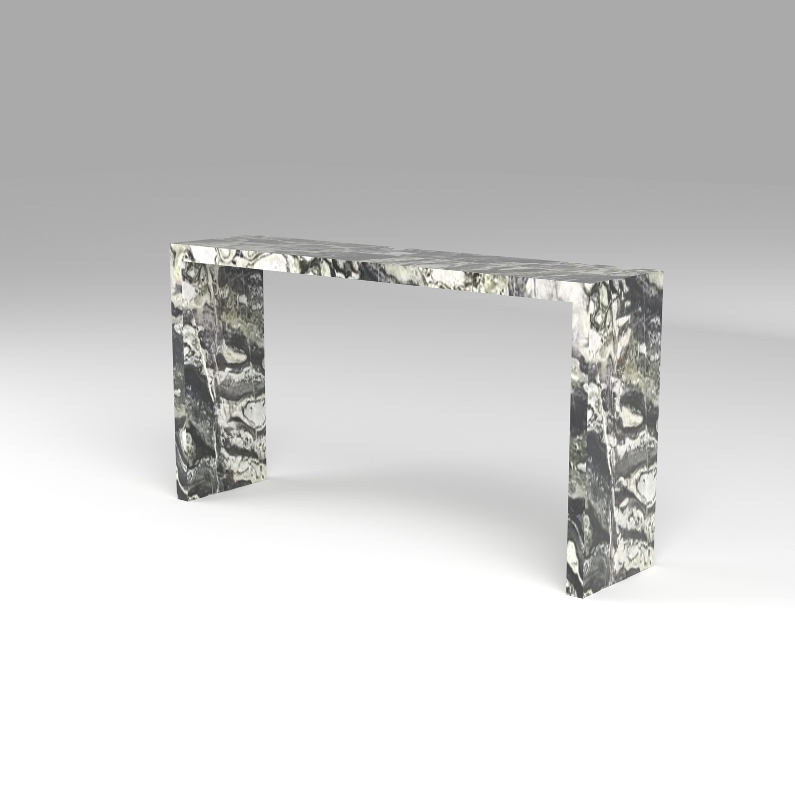 Waterfall Console Table in Twilight Green